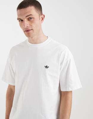 adidas Essentials trefoil t-shirt in white
