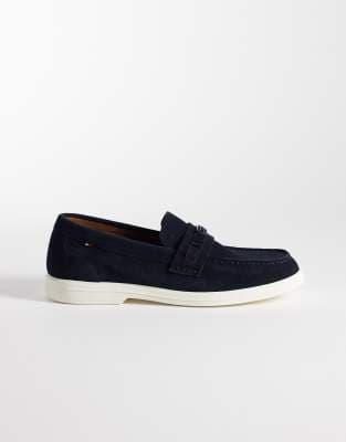 Tommy Hilfiger suede loafers in navy